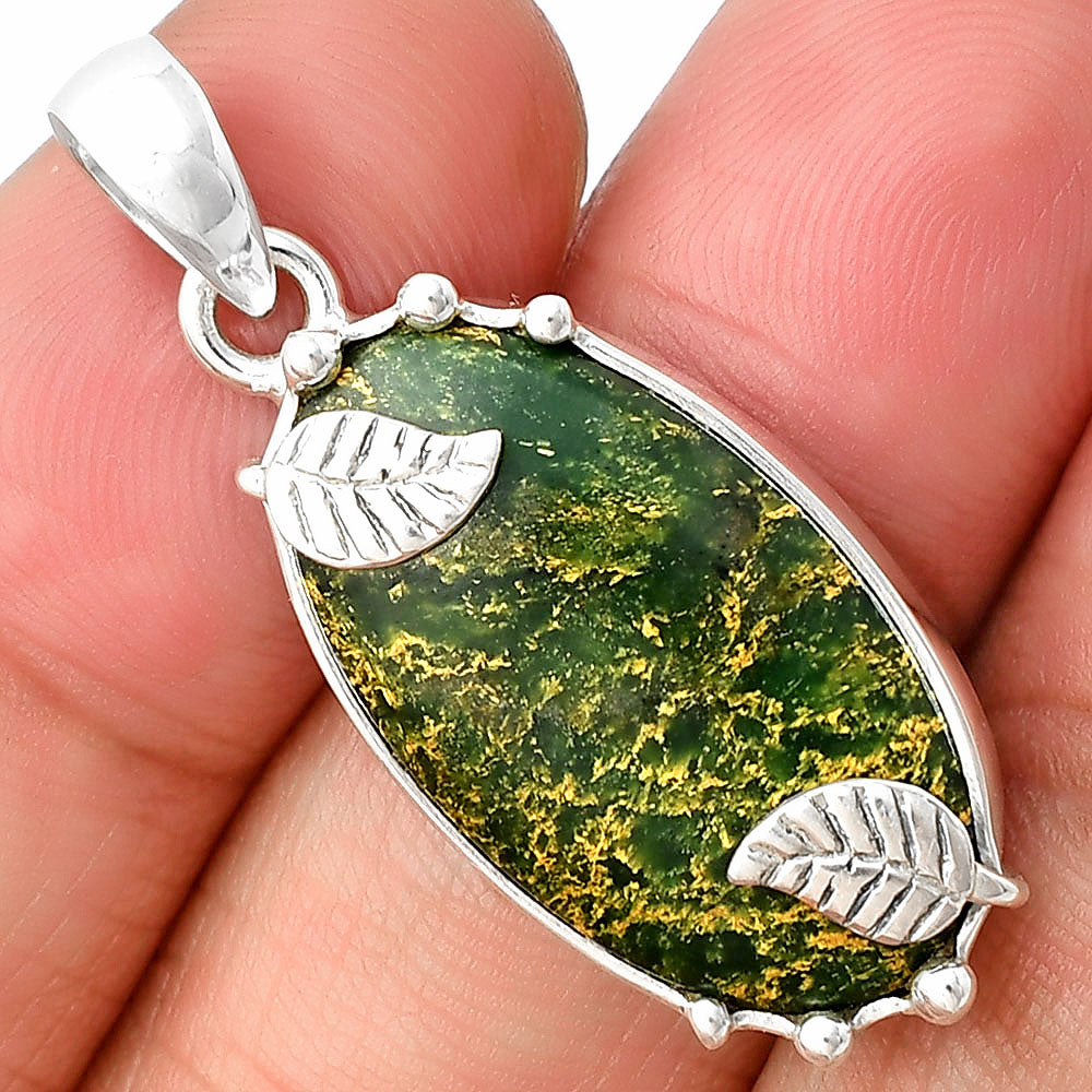 Natural Green Fuchsite Pendant P-1226 SDP137615