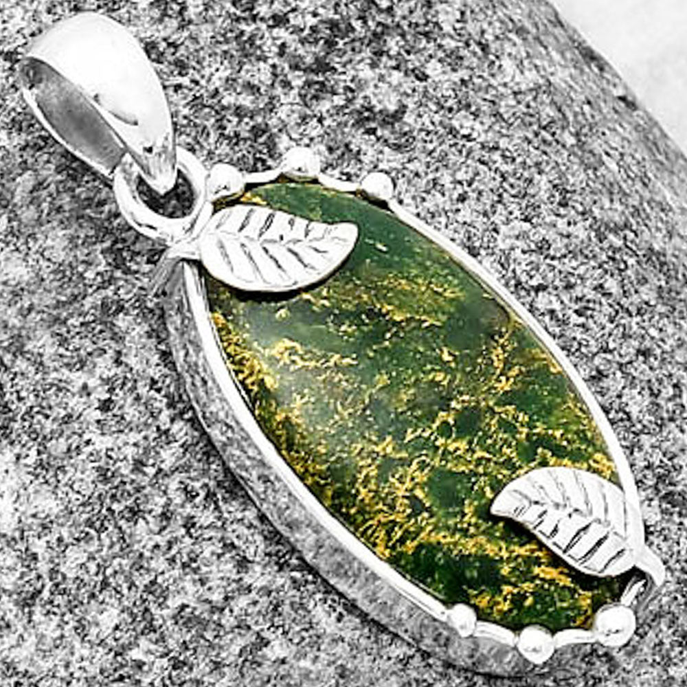Natural Green Fuchsite Pendant P-1226 SDP137615