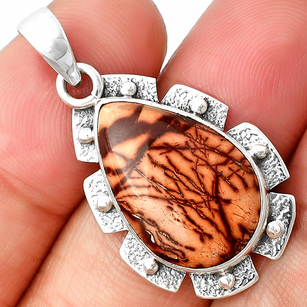 Natural Indian Paint Gemstone Pendant P-1485 SDP137646