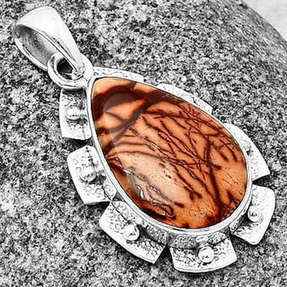 Natural Indian Paint Gemstone Pendant P-1485 SDP137646