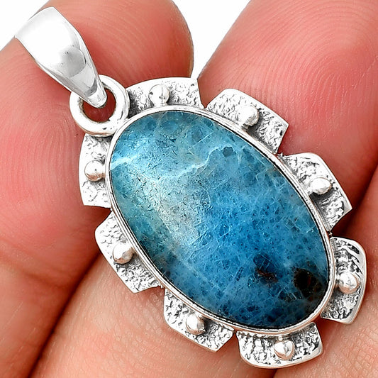 Neon Blue Apatite - Madagascar Pendant P-1485 SDP137649