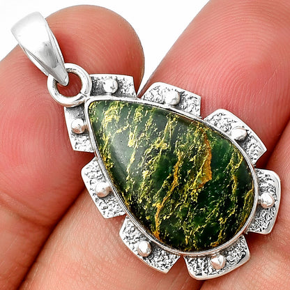 Natural Green Fuchsite Pendant P-1485 SDP137657