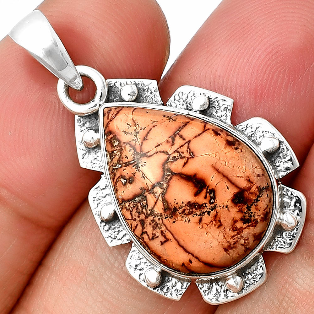 Natural Indian Paint Gemstone Pendant P-1485 SDP137658