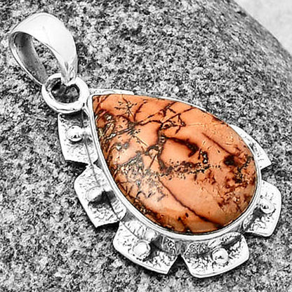 Natural Indian Paint Gemstone Pendant P-1485 SDP137658