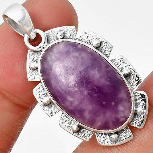 Natural Purple Lepidolite Pendant P-1485 SDP137659