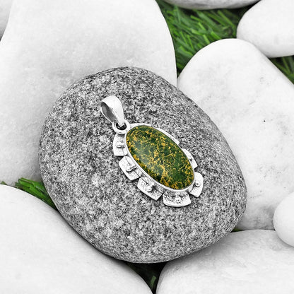 Natural Green Fuchsite Pendant P-1485 SDP137661