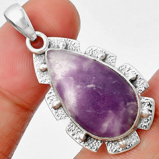 Natural Purple Lepidolite Pendant P-1485 SDP137667