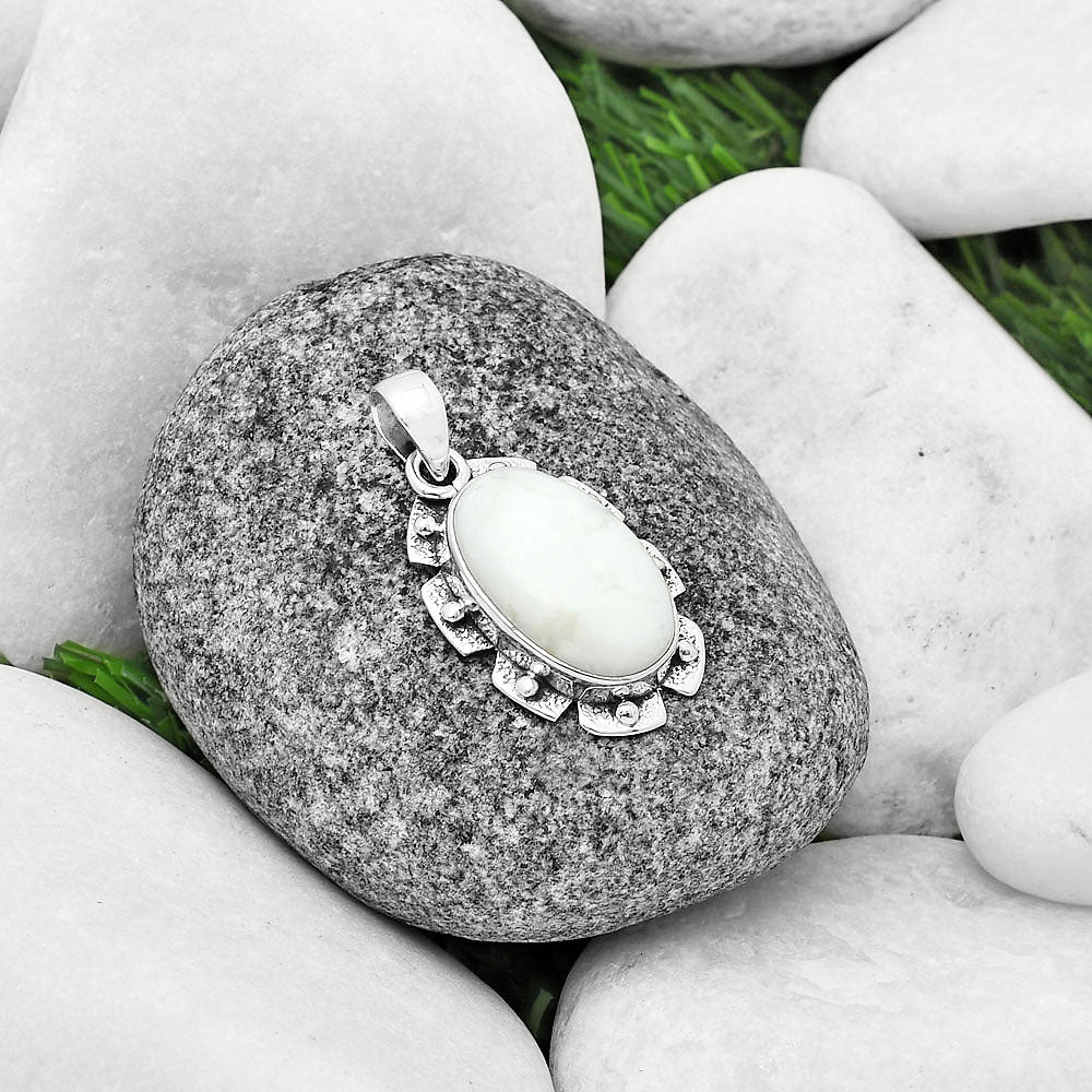 Natural White Opal Pendant P-1485 SDP137674