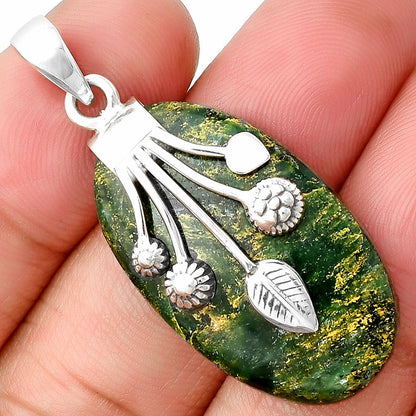 Natural Green Fuchsite Pendant P-1647 SDP137680