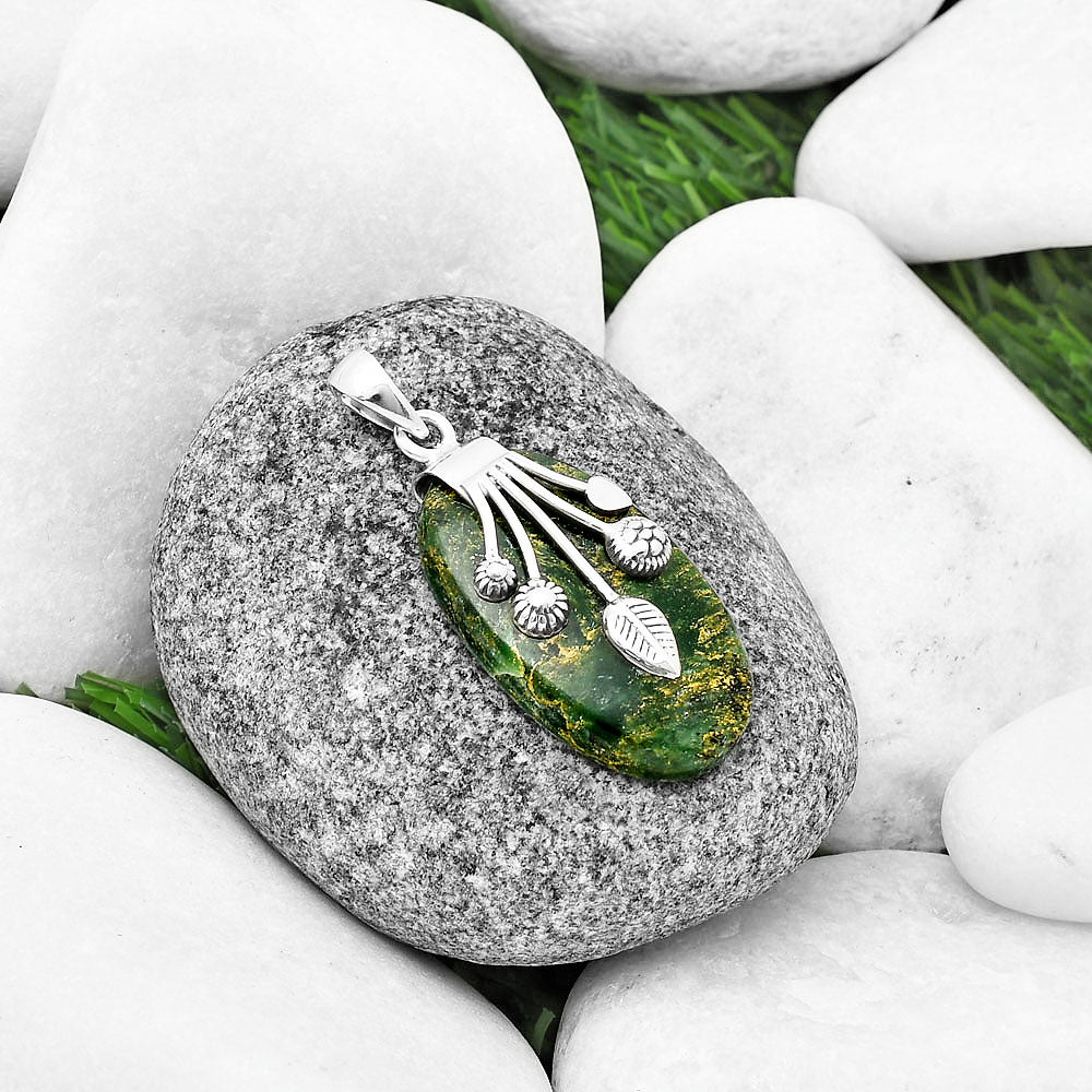 Natural Green Fuchsite Pendant P-1647 SDP137680