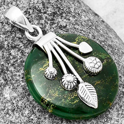 Natural Green Fuchsite Pendant P-1647 SDP137711