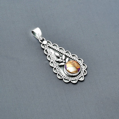 Spiny Oyster Turquoise - Arizona Pendant P-1033 SDP137902