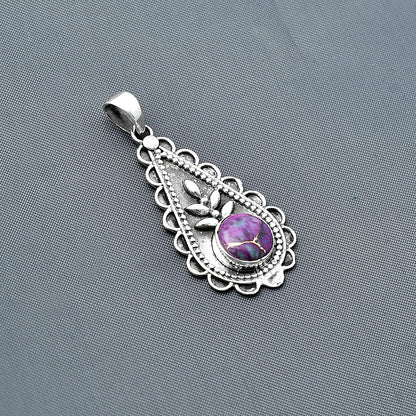 Copper Purple Turquoise - Arizona Pendant P-1033 SDP137918