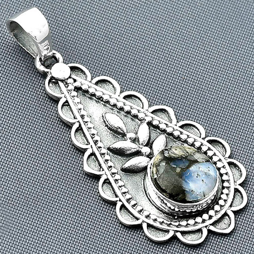 Llanite Blue Opal Crystal Sphere Pendant P-1033 SDP137922