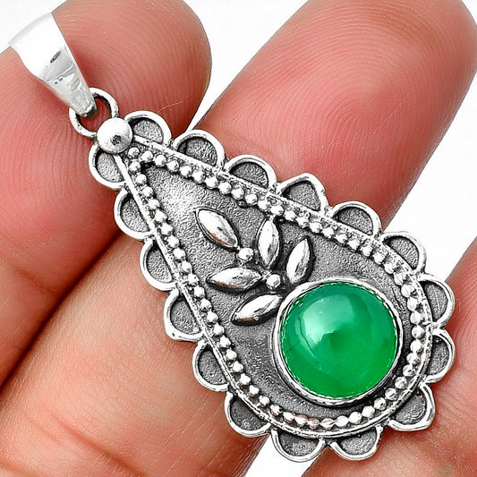 Natural Green Onyx Pendant P-1033 SDP137928