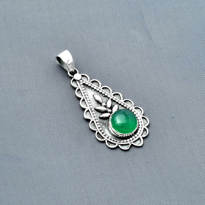 Natural Green Onyx Pendant P-1033 SDP137928