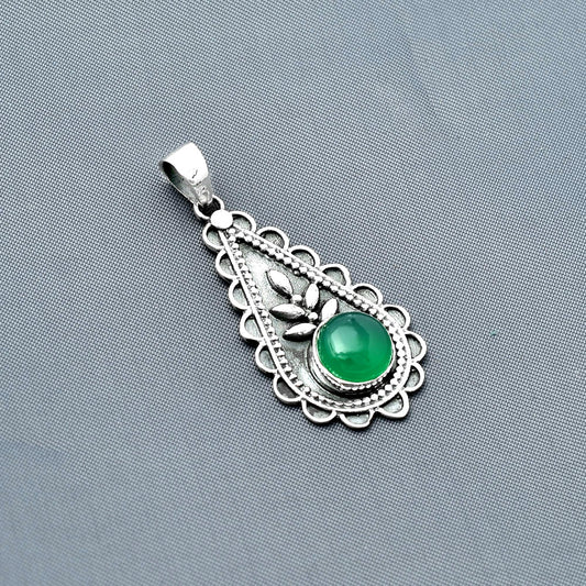Natural Green Onyx Pendant P-1033 SDP137928