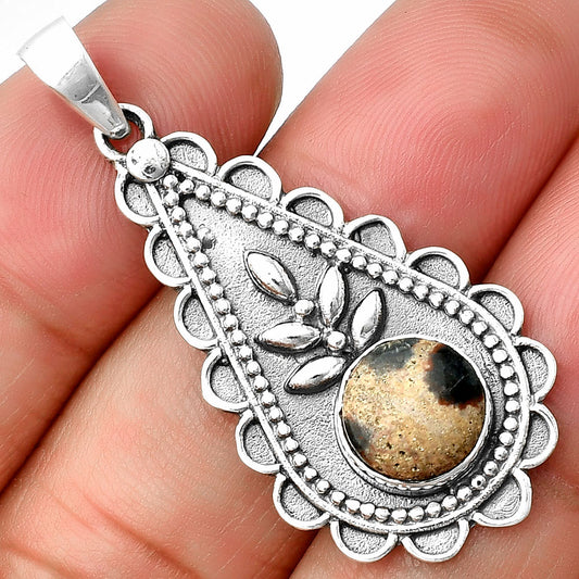 Natural Viper Skin Jasper Pendant P-1033 SDP137931