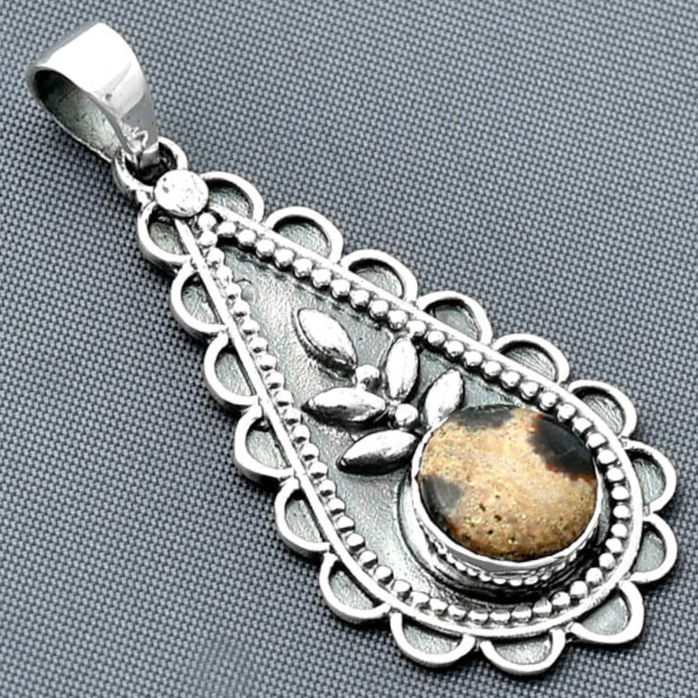 Natural Viper Skin Jasper Pendant P-1033 SDP137931