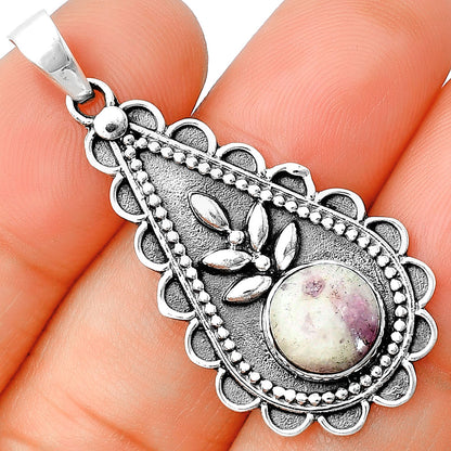 Natural Pink Tourmaline in Quartz Pendant P-1033 SDP137936