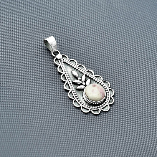 Natural Pink Tourmaline in Quartz Pendant P-1033 SDP137936