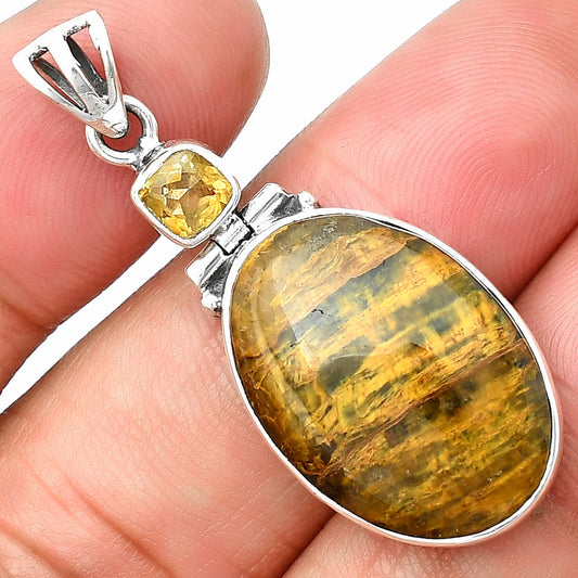 Natural Nellite & Citrine Pendant P-1108 SDP137974