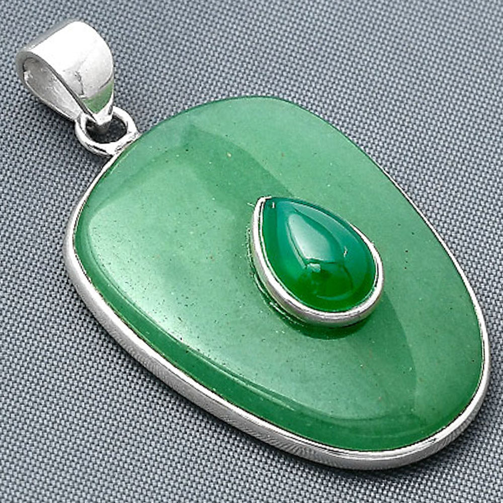 Natural Green Aventurine & Green Onyx Pendant P-1323 SDP138003