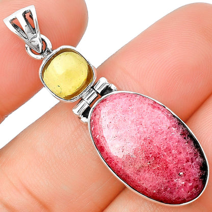 Natural Rhodonite & Citrine Pendant P-1108 SDP138007