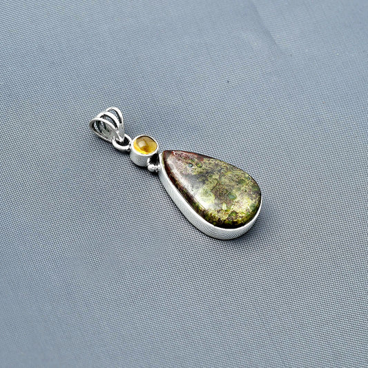 Natural Dragon Blood Stone & Citrine Pendant P-1077 SDP138147