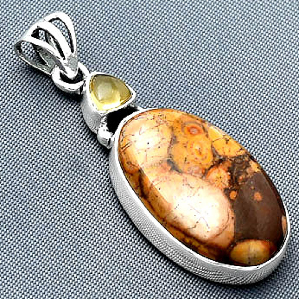 Natural Mexican Bird Eye & Citrine Pendant P-1077 SDP138161