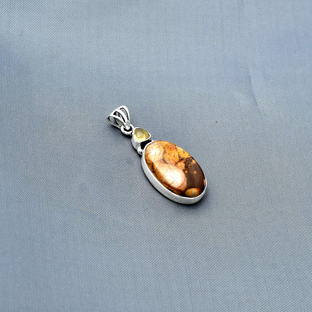 Natural Mexican Bird Eye & Citrine Pendant P-1077 SDP138161