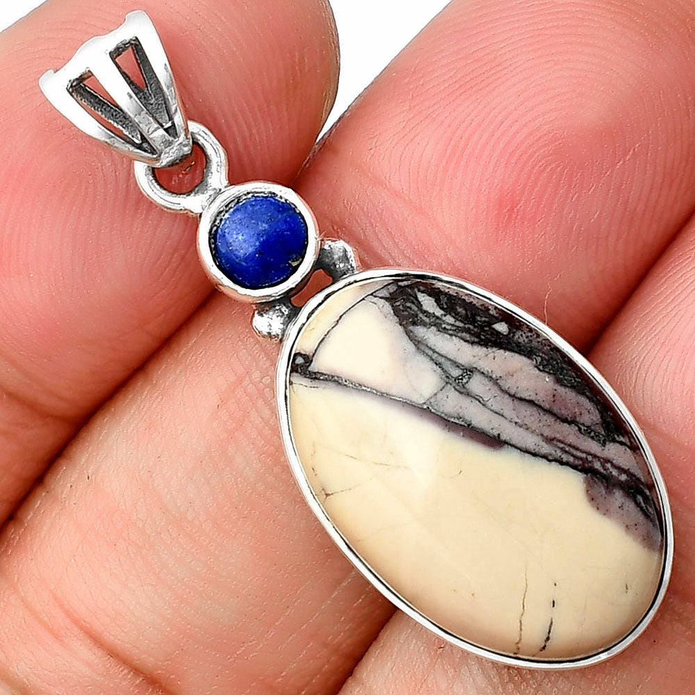 Porcelain Jasper & Lapis Lazuli Pendant P-1077 SDP138174