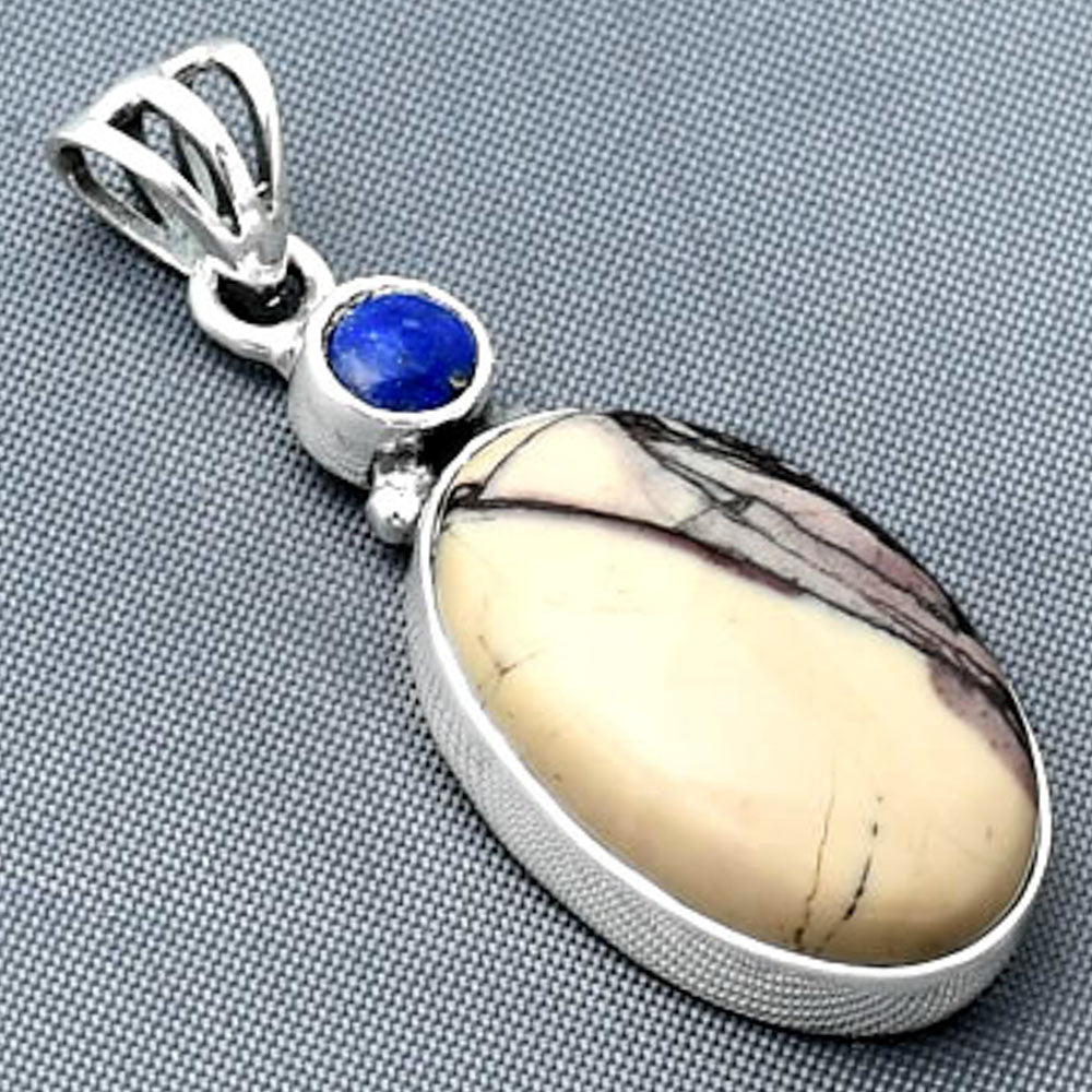 Porcelain Jasper & Lapis Lazuli Pendant P-1077 SDP138174