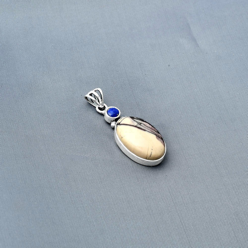 Porcelain Jasper & Lapis Lazuli Pendant P-1077 SDP138174