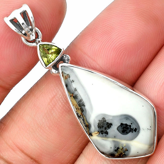 Maligano Jasper - Indonesia & Peridot Pendant P-1077 SDP138190