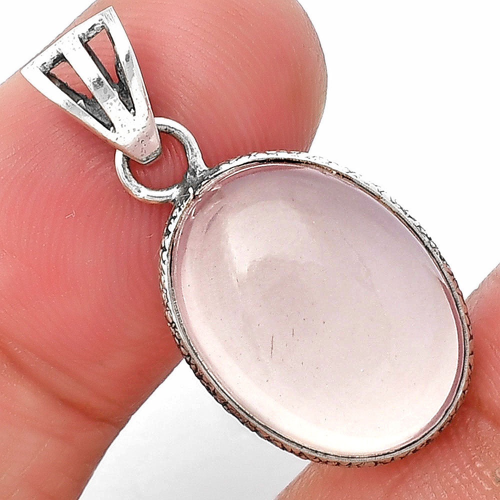 Natural Rose Quartz Cab - Madagascar Pendant P-1001 SDP138289