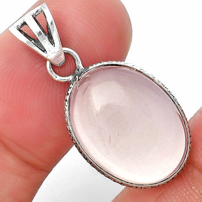 Natural Rose Quartz Cab - Madagascar Pendant P-1001 SDP138289