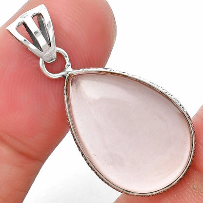 Natural Rose Quartz Cab - Madagascar Pendant P-1001 SDP138291