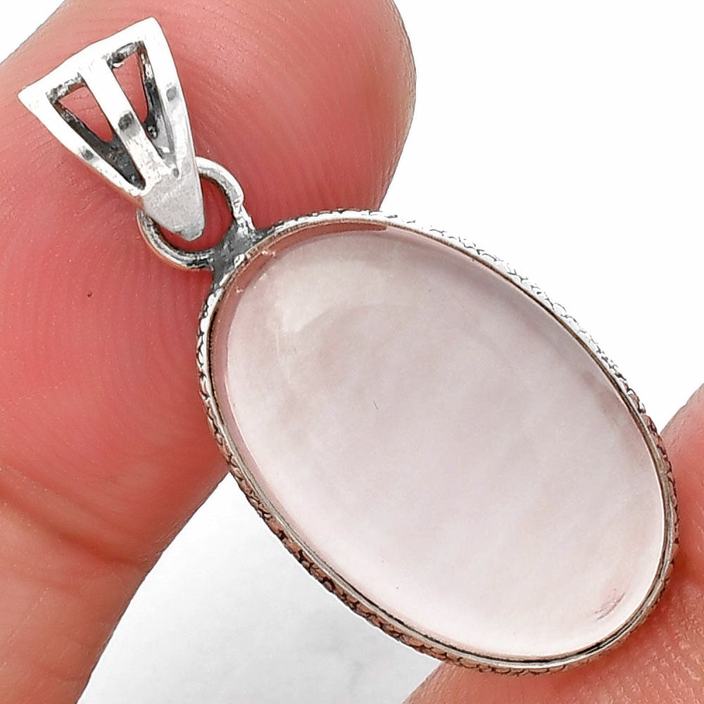 Natural Rose Quartz Cab - Madagascar Pendant P-1001 SDP138300