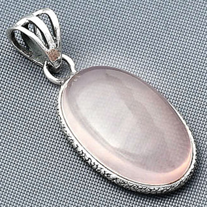 Natural Rose Quartz Cab - Madagascar Pendant P-1001 SDP138300