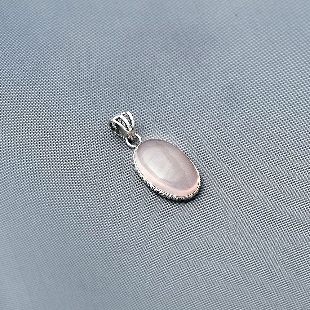 Natural Rose Quartz Cab - Madagascar Pendant P-1001 SDP138300