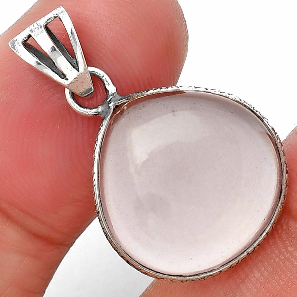 Natural Rose Quartz Cab - Madagascar Pendant P-1001 SDP138302