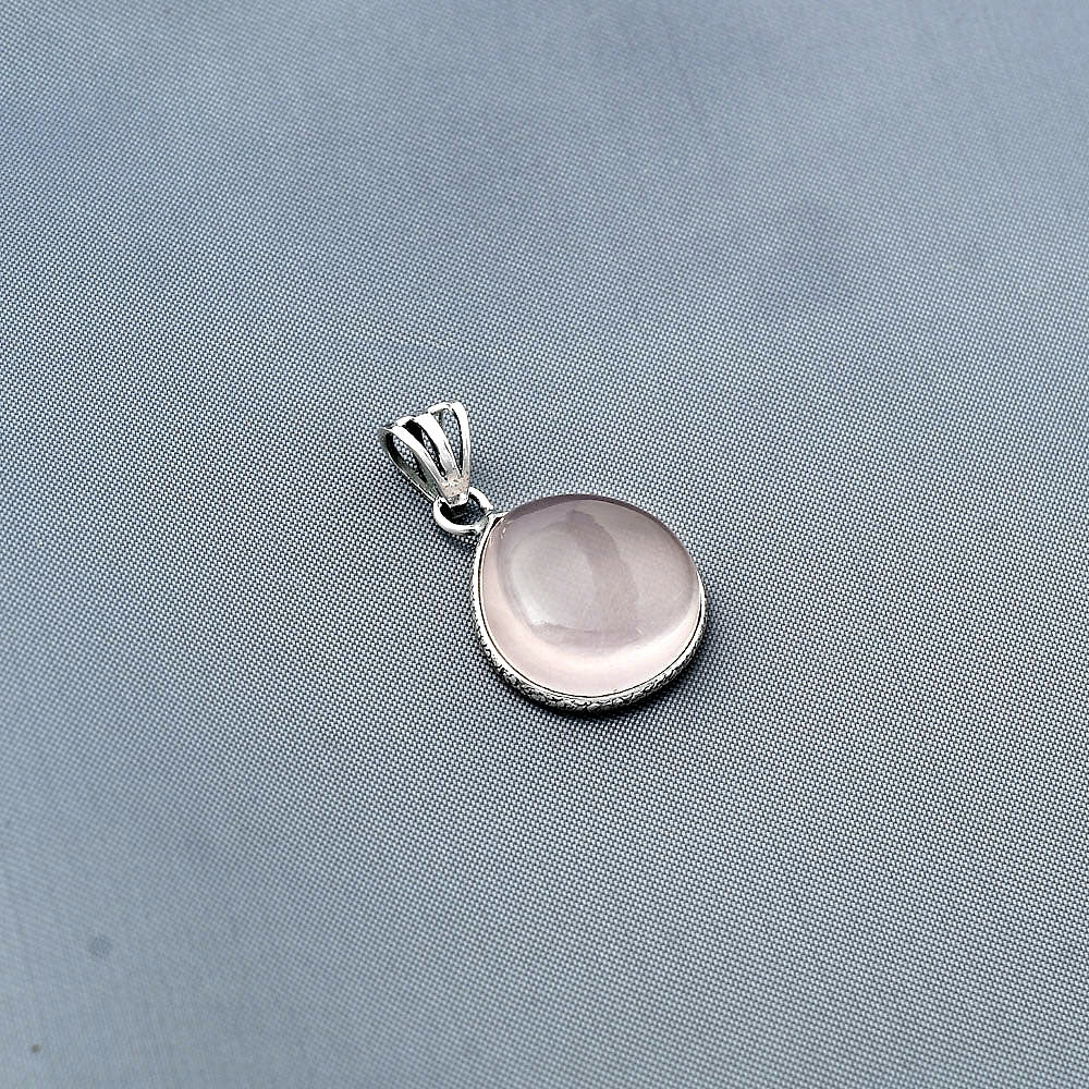 Natural Rose Quartz Cab - Madagascar Pendant P-1001 SDP138302
