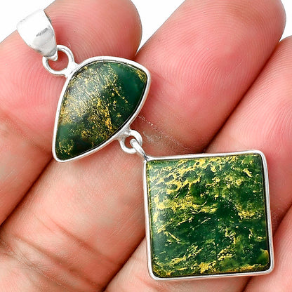 Natural Green Fuchsite Pendant P-1098 SDP138565
