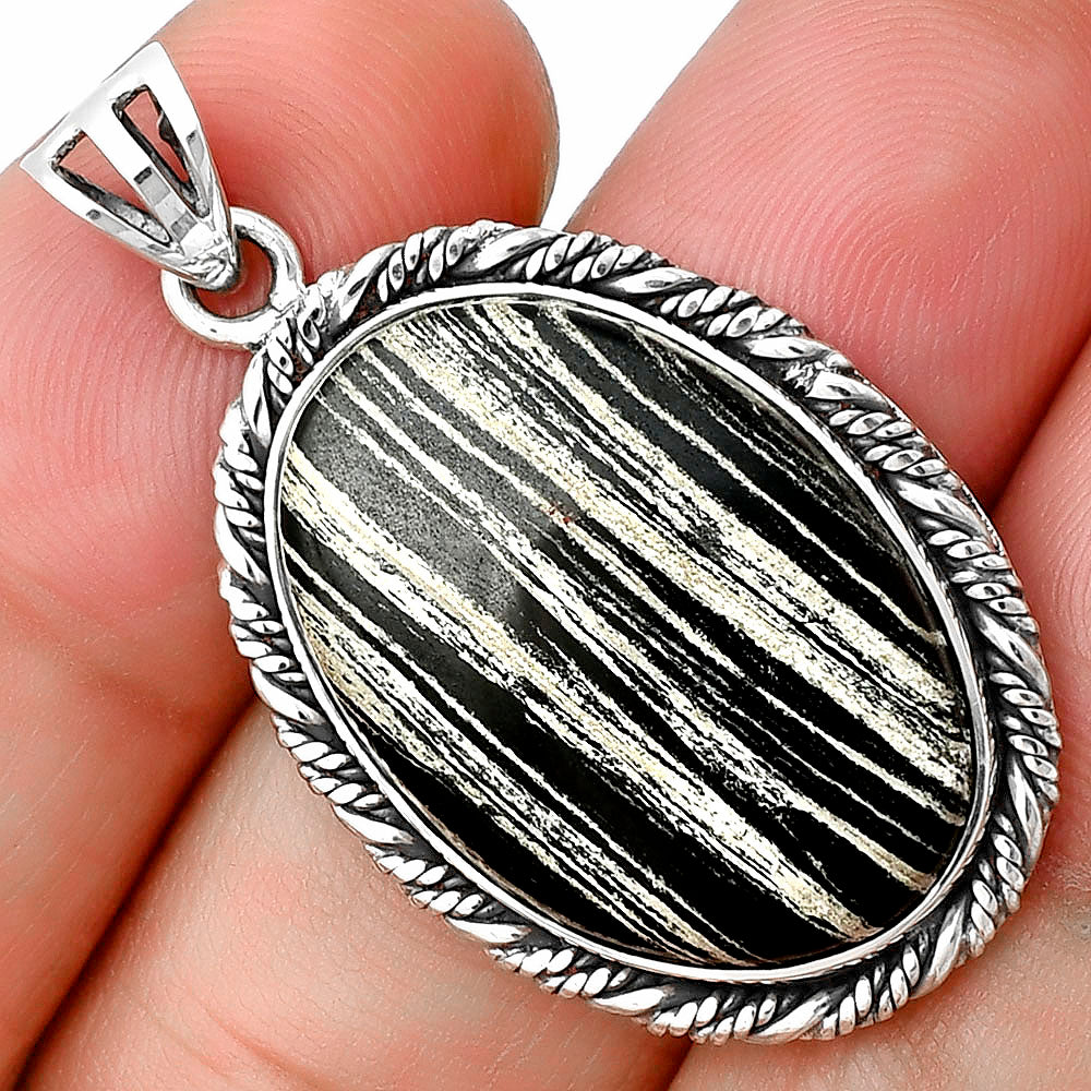 Natural Silver Leaf Obsidian Pendant P-1074 SDP138741