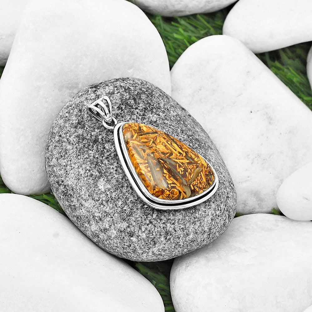 Natural Coquina Fossil Jasper - India Pendant P-1050 SDP138861