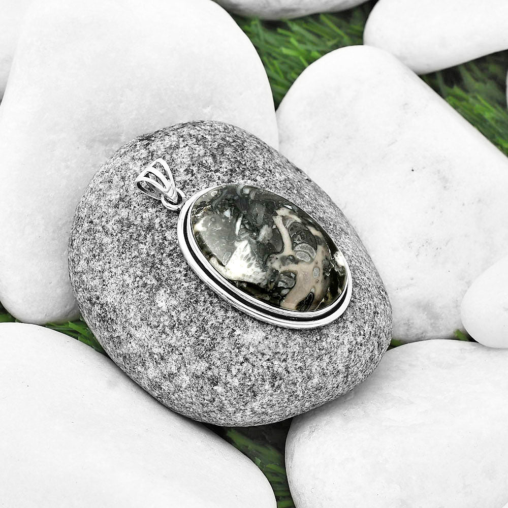 Natural Mexican Cabbing Fossil Pendant P-1050 SDP138881