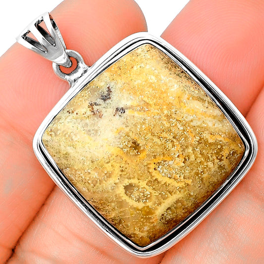 Natural Flower Fossil Coral Pendant P-1050 SDP138905
