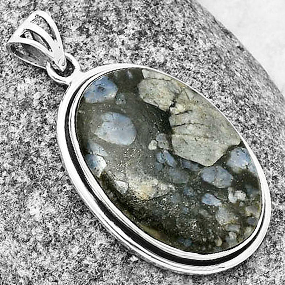 Llanite Blue Opal Crystal Sphere Pendant P-1050 SDP138910