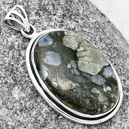 Llanite Blue Opal Crystal Sphere Pendant P-1050 SDP138910